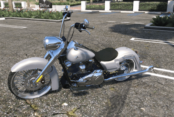 Chrome Cruiser Motorcycle - Image 2