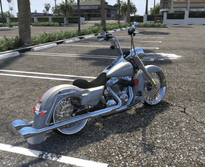 Chrome Cruiser Motorcycle - Image 4