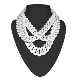 Crossed Cuban Knot Chain FiveM Car