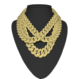 Crossed Cuban Knot Chain FiveM Car