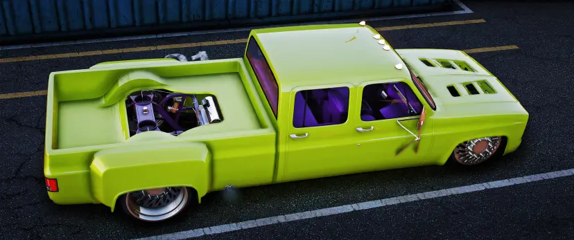 Bagged Chevrolet K30 single cab Dually on JTX Forged wheels (BULLETPROOF) - Image 6