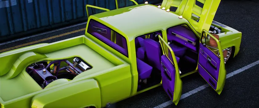 Bagged Chevrolet K30 single cab Dually on JTX Forged wheels (BULLETPROOF) - Image 2