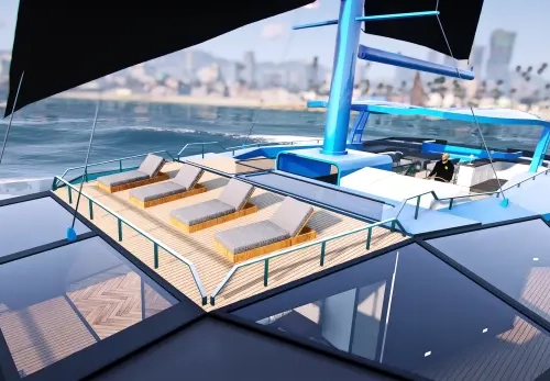Luxury_Catamaran_9 FiveM Mod GTA 5 Debadged Car