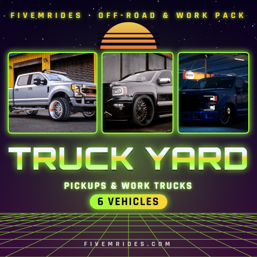 Truck Yard Pack (6 Pickups & Work Trucks)