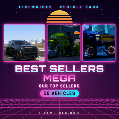 Best Sellers Mega Pack (50 Vehicles)
