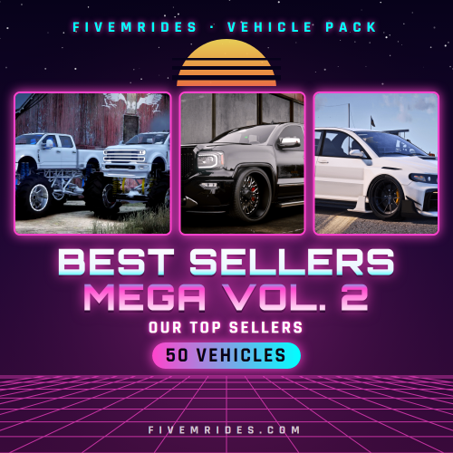 Best Sellers Mega Pack Vol. 2 (50 Vehicles)