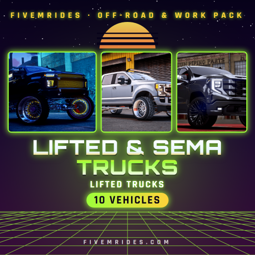 Lifted & SEMA Trucks Pack (10 Vehicles)