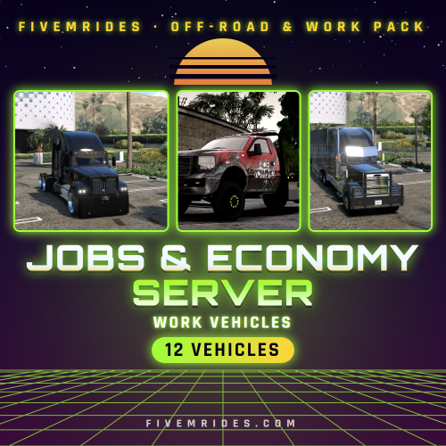 Jobs & Economy Server Pack (12 Work Vehicles)