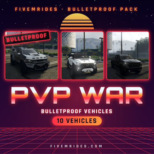 PvP War Pack (10 Bulletproof Vehicles)
