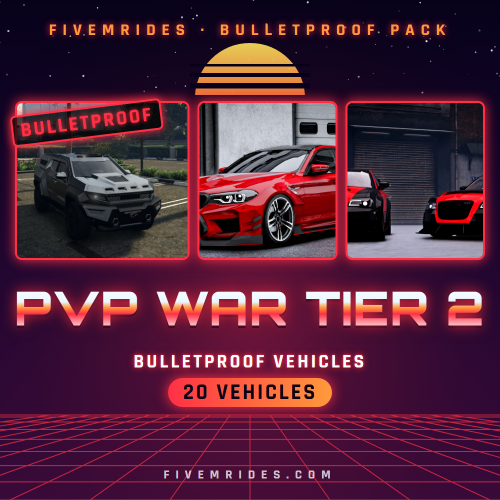 PvP War Pack Tier 2 (20 Bulletproof Vehicles)
