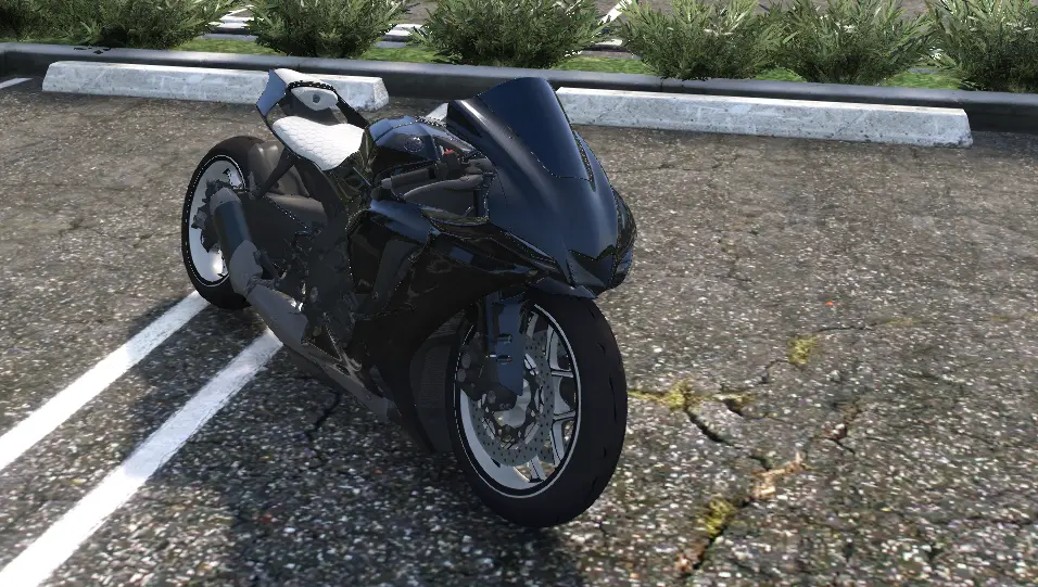 Yamaha YZF-R1 White Carbon Custom FiveM Car