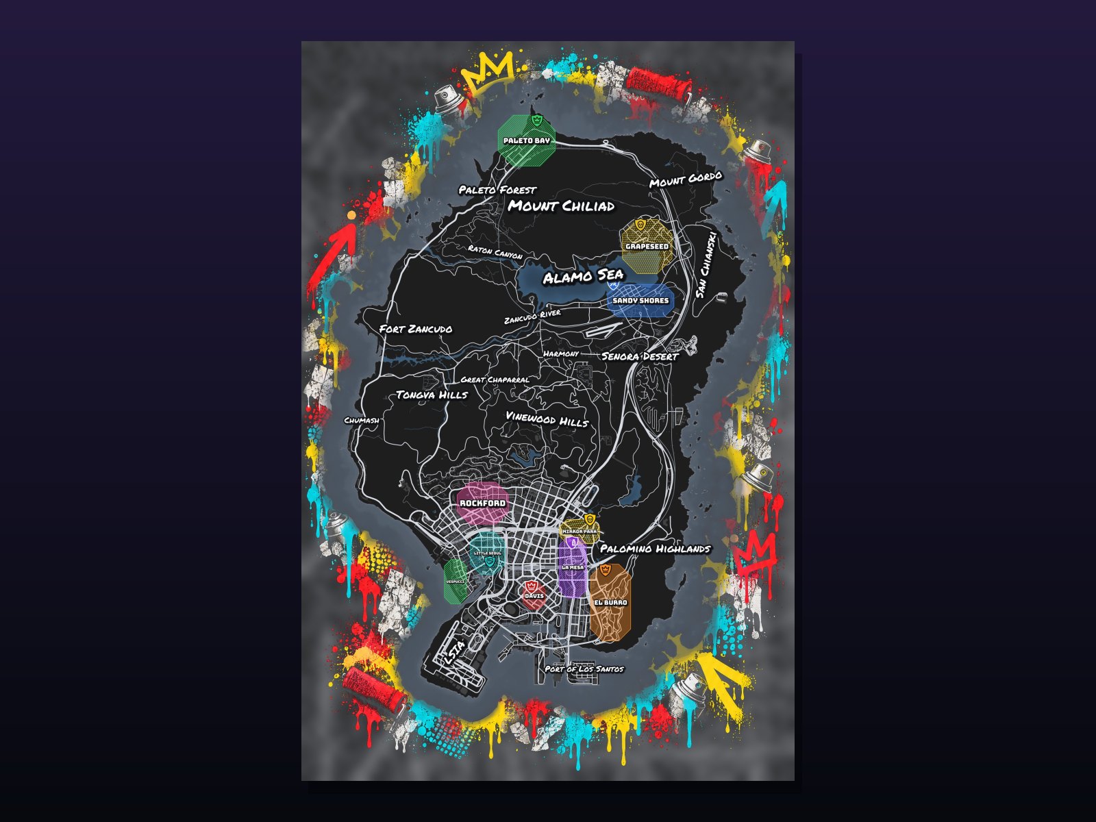 Gang Turf custom FiveM pause map, Other style